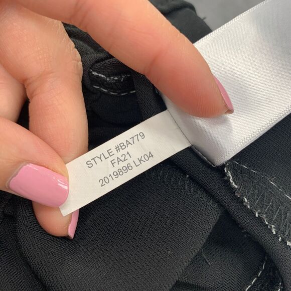 J Crew Pant Womens 2 Black Jamie Tuxedo Stripe Elastic Waist Pull On Ankle - Picture 10 of 13